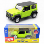 1:26 skaalaga Suzuki Jimny sulamist automudel, heli ja valguse tagasit&otilde;mbamise kollektsiooni simulatsiooniga maastikuvalatud s&otilde;idukid, autom&auml;nguasjad lastele 1/26-14x6.5x6cm roheline