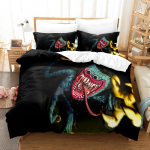 kemila 3D Huggy wuggy tekikott koos padjap&uuml;&uuml;riga, kaheinimesevoodi, kaheinimesevoodi, suur kuninganna voodiriided, voodipesu AU Queen 210x210