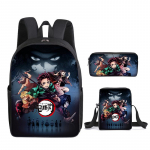 Demon Slayer Anime Seljakott Kimetsu No Yaiba Kotid Kamado Tanjirou &Otilde;pilaste Koolikotid T&uuml;drukutele Poistele Kolmeosaline m&auml;rkmikukott 3pcs