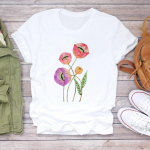 (Aasia suurus) T-s&auml;rk Armas koomiksite trend Armas armas moekas t-s&auml;rk Naiste lilledega r&otilde;ivad vabaaja l&uuml;hikeste varrukatega printiga naiste graafiline T-s&auml;rk S