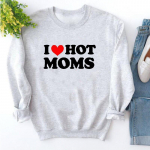 I Love Hot Moms Red Love Heart Naiste dressipluusid Puuvillane vaba moodsad talveriided naiste t&auml;navar&otilde;ivastele O kaelaga kapuutsiga kampsun S roheline