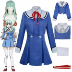 Anime High-Rise Invasion Shinzaki Kuon Cosplay parukas kleidiga Jaapani JK Uniform t&auml;iskomplekt Kawaii j&otilde;ulukarnevali &uuml;likonnakost&uuml;&uuml;mid L-(Costume+Wig)