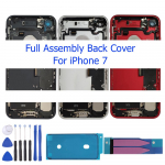 T&auml;ielikult kokkupandav aku korpus iPhone 7 tagaukse tagakaane vibraatori k&uuml;lgnupuga keskmise raami &scaron;assii Flex 7Frosted Black No CE