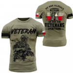 Poola armee meeste T-s&auml;rk Veteran Soldier Poola liputr&uuml;kk Meeste riided Suurem&otilde;&otilde;duline lahtine pullover O kaelusega l&uuml;hikeste varrukatega s&auml;rk L