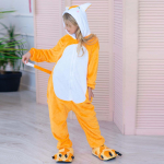 Laste talvine kombinesoon &Uuml;kssarviku pidžaamad Kigurumi Loomade Kaelkirjak Pidžaamad Poistele T&uuml;drukutele Cosplay Flanell J&auml;nese magamisriided Laste kost&uuml;&uuml;m 8t