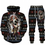 Wolf 3d Print Hoodie kost&uuml;&uuml;m S&uuml;gistalv Meeste Naiste Komplektid Tiger Tracksuit Unisex Hoodie + P&uuml;ksid Kaheosaline komplekt S