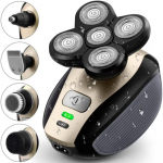 Meeste 5D elektriline pardel, 5-&uuml;hes m&auml;rg- ja kuivhabemenuga Viie ujuva peaga habemenuga juuksel&otilde;ikur, ninak&otilde;rva, juuksetrimmeri hoolduskomplekt 5 in 1