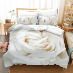 3D roosi voodipesukomplekt Yst&auml;v&auml;np&auml;iv&auml; tekikott 2/3 osaline komplekt DE240 * 220 t&auml;issuuruses luksuslik kate DE 100x135cm