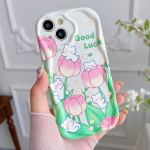 Armas silikoon&uuml;mbris telefonile Tecno Spark 8C iPhone 15 14 Samsung A54 A34 Xiaomi Redmi Note 12 11 Pro Funda Cartoon Puppy Tulip Flower Cover Pehme TPU kaitseraua Infinix Hot 10 Play