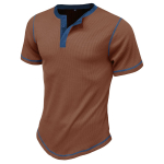 Meeste suvine l&uuml;hikeste varrukatega T-s&auml;rk Vahvliv&auml;rvi plokk Henley s&auml;rgid Retro meester&otilde;ivad Pullovers Igap&auml;evane vabaaja v&auml;lir&otilde;ivad S