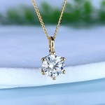 6 mm Moissanite ripats t&uuml;drukule aastap&auml;eva kingituseks 0,8CT Labi teemantkaelakee Au750 Test L&auml;bis p&auml;ris 18K kollase kullaga peen ehe