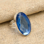 H&auml;mmastav Tansaniidi V&auml;&auml;riskivi K&auml;sitsi valmistatud 925 Prooviga Sterlingh&otilde;be Ehted S&otilde;rmus Talle 4 sinine