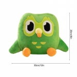 30 cm roheline Duolingo &Ouml;&ouml;kull Palus m&auml;nguasi Duo Plushie of Duo &Ouml;&ouml;kulli multikas Anime &Ouml;&ouml;kulli nukk Pehme t&auml;idisega loom lastele s&uuml;nnip&auml;evakingitus &otilde;unaroheline v&auml;rv