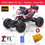 Uus 1:12/1:16 4WD RC auto LED tuled Monster Truck 2.4G raadio kaugjuhtimispuldiga autod lollakad off-road juhtveokid poisid m&auml;nguasjad lastele 37cm punane