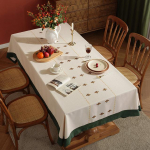 Cartoon Bee American Light Luxury puuvillane ja kanepist laudlina ristk&uuml;likukujuline laudlina elutoa m&auml;his laudlina tee lauamatt 90x140cm hall