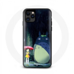 Coque Iphone 11 Pro Max dessin anim&eacute; Mon Voisin Totoro Mei Satsuki Kanta h&ocirc;pital cr&eacute;ature merveilleuses pluie nuit Chat- bus