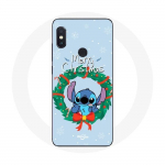 &Uuml;mbris Xiaomi Redmi Note 5 AI kahe kaameraga Stitch Snow Merry Christmas Blue jaoks