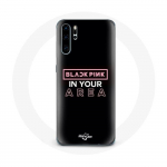 Coque pour Huawei P30 Pro Blackpink in Your Area Logo Rose Fond Noir