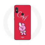 &Uuml;mbris Xiaomi Redmi Note 5 AI kahe kaameraga BTS Bangtan Boys BT21 k&uuml;psise punase taustaga