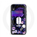 Coque pour Iphone X Bangtan Sonyeondan BTS Logo Army Bomb Lightstick