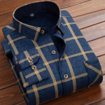 Meeste talvised soojad pikkade varrukatega ruudulised s&auml;rgid Flanellist karusnahast voodriga paksud ametlikud s&auml;rgid Fliisist vabaaja s&auml;rk meestele Kleit-s&auml;rgid XL khaki