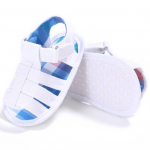 Mood Baby Boy puuvillasest riidest pehme talla sandaalid Prewalker suvised libisemisvastased kingad 6-12M valge