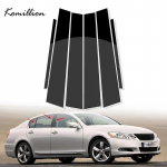 6 tk autoukse akna samba postid Trimmi kleebised l&auml;ikiv must v&auml;listarvikud Lexus GS 2006 2007 2008 2009 2010 2011 jaoks