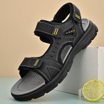 Suvised meeste ehtsast nahast sandaalid rannasandaalid 39 must