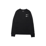 Nike Swoosh Vabaaja Spordi Pikkade Varrukatega &Uuml;mmarguse Kaelusega T-s&auml;rk Meeste Topid Must DB6156-010 S