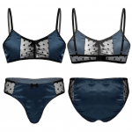 Meeste seksikas pesu, satiinist v&otilde;rkkangast rinnahoidja topid aluspesuga Sissy &ouml;&ouml;pesu XXL