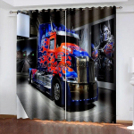 3D veoautole prinditud pimendavad kardinad autoprintimise aknakardin elutoa jaoks magamistoa kardinad 183x214cm kohandatud W50xH130(CM)x2PCS-Rod pocket