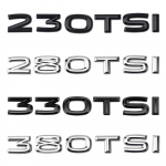 230TSI 280TSI 330TSI 380TSI auto logo kleebis pagasiruumi embleemi m&auml;rgi kleebis Golfile Touareg Jetta Passat CC Vento Bora Beetle Polo V6 must