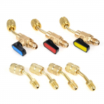 Kliimaseadme k&uuml;lmutusagensi nurga all olev sulgventiil 14 tolli R410A R134A R12 R22 HVAC ja kuld