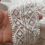 3 jardi/krunt 7,8 cm lai Paber valge(valkjas) puhtast puuvillast tikandiga pits, kodus k&auml;sitsi &otilde;mblemise pitsitarvikud 7.8cm*3Yards valkjas v&auml;rv