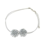 Imeilus moodne nahast lilledega kaelakee naiste populaarne kraekett temperament Rose Choker kaelakett kihlumise aastap&auml;eva ehtekink