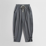 P&uuml;ksid Suured Suvised Meeste Puuvillased K&otilde;rged Suured Suurused Laia s&auml;&auml;rega Linane P&uuml;ksid Suurem&otilde;&otilde;dulised Jooksup&uuml;ksid Meestele Suures suuruses avarad p&uuml;ksid Meestele 7XL hall