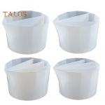 4 tk Silikoonist Valatava Split Cup V&auml;rvi v&auml;rvi segamistops Mitme kambriga disainitud korduvkasutatav vedeliku kunstivaigu k&auml;sit&ouml;&ouml; segamistops Sets