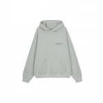Fear of God Essentials fliisist pullover-kapuutsikas &uuml;hev&auml;rvilise logoga, unisex, roheline betoon, FOG-FW21-107 XS