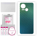 apgo Protective Skin Sticker for the back compatible with Tecno Spark 10 5G, Wrap Film, Foil, Vinyl - Pattern Carbon Chameleon CAKA1