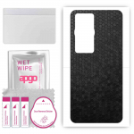 apgo Protective Skin Sticker for the back compatible with Huawei P60, Wrap Film, Foil, Vinyl - Pattern Black Honeycomb