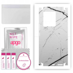 apgo Protective Skin Sticker for the back+sides compatible with Vivo iQOO Neo6, Full Wrap Film, Foil, Vinyl - Pattern White Marble