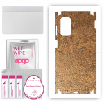 apgo Protective Skin Sticker for the back+sides compatible with Samsung Galaxy M52, Full Wrap Film, Foil, Vinyl - Pattern Rusty Copper