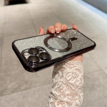 Magsafe Plating Gradient Glitter l&auml;bipaistev &uuml;mbris iPhone 11 12 13 14 Pro Max 14 Plus jaoks, pehme silikoonist magnetiline juhtmevaba laadimiskate For iPhone 14