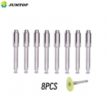 8 tk Dental Soflex Flexi Disc mandrel poleerimiskettad hoidmisvarras RA varre p&ouml;&ouml;rlev t&ouml;&ouml;riist hambaarsti t&ouml;&ouml;riist 2,35 mm ketaspadrun h&otilde;be