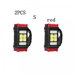 2 tk kaasaskantav v&otilde;imas p&auml;ikeseenergia LED-taskulamp COB-t&ouml;&ouml;tuledega USB-laetav pihuarvuti 4 valgustusrežiimi v&auml;listingimustes p&auml;ikeseenergia taskulamp Red S 2pcs