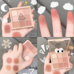 Nine-color Matte Eyeshadow palette Earth Color Natural Brightening Waterproof Sleeper Silkworm Contouring Eyeshadow Tray Lasting Setting makeup women
