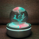 Kristallkuuli &ouml;&ouml;tuled H&otilde;&otilde;guv planeet Galaxy Astronaut 3D RGB Kuu laualamp Atmosf&auml;&auml;rilamp Lauakaunistused Lastele kingitused