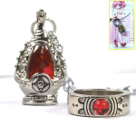 Anime Tomoe Mami Kaname Madoka Soul Gem Cosplay Kost&uuml;&uuml;mid Kaelakee Ripats S&otilde;rmus &Uuml;likond Unisex Kaelakeed Aksessuaarid Rekvisiidid Ehted