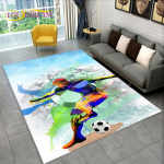 3D-jalgpalliv&auml;ljaku koomiksiv&auml;ljaku vaip, elutoa diivani vaibavaip, m&auml;ngutoa uksematt, libisemiskindel lapse p&otilde;randamatt 40x60cm(15x23in)