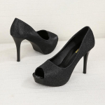 Uued Kala Suuga Litritega Veekindlad Platvormiga Stiletto Moodsad Vabaaja Catwalk Kingad Super K&otilde;rge Kontsaga Pulmakleidikingad Sandaalid 39 black